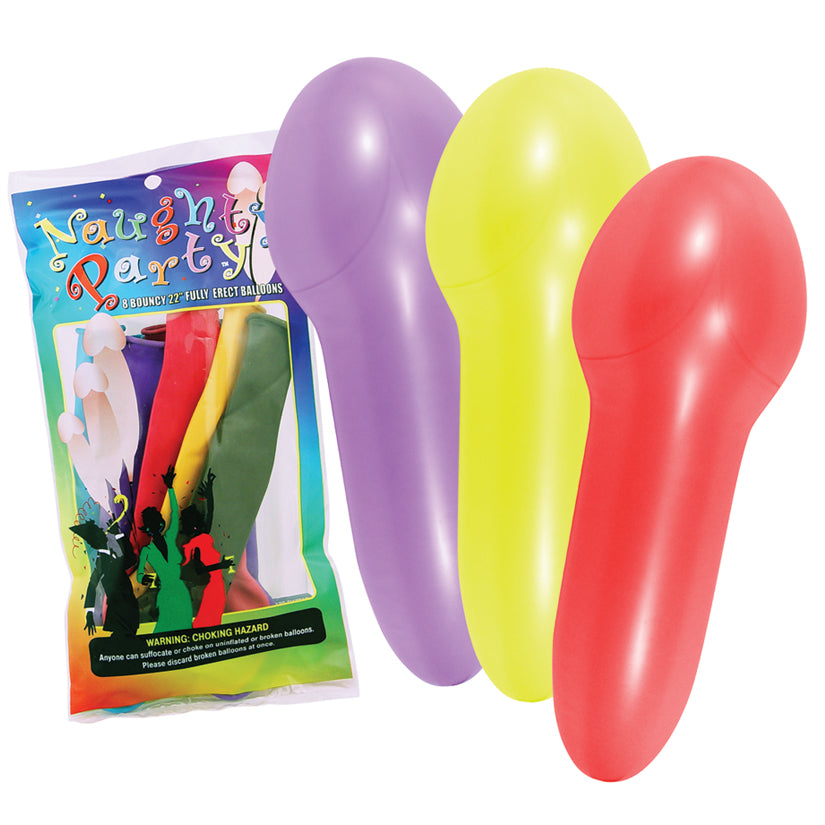 PENIS BALLOONS ASSORTED (8)
