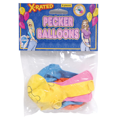 X-RATED PECKER BALLOONS 8PCS